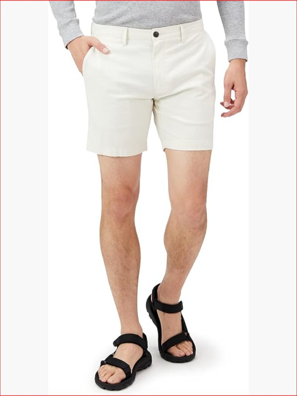 Slim-Fit 7" Lightweight Comfort Stretch Oxford Shorts with Tapered Leg